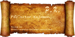 Pásztor Kelemen névjegykártya